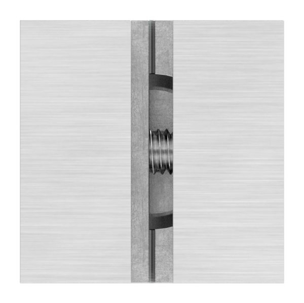 Profilhalter Edelstahl V2A fuer Profil 20x20 mm- Anschluss Ø 42-4 mm- geschliffen Korn 240-88-1155352-240.42