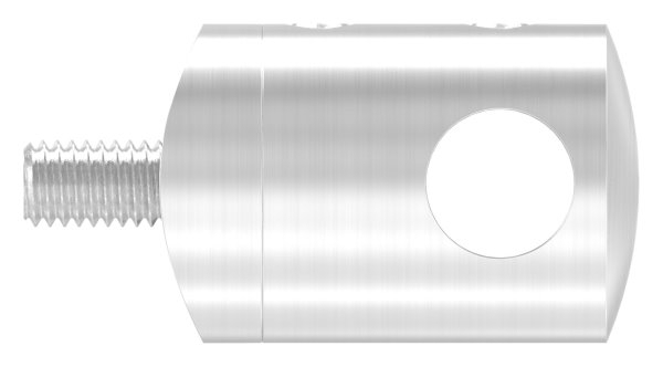 Querstabhalter Ø 22 mm | Anschluss: 42,4 mm | mit Bohrung: 10,2 mm | V2A