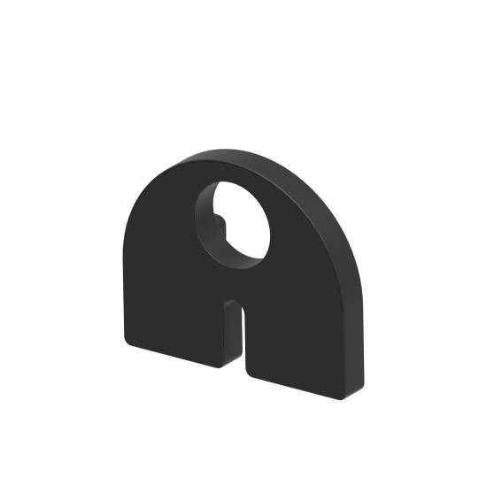 Gummieinlage fuer Glashalter- Glasstaerke 6 mm- Modell 25- Schwarz-18-2506-A.0