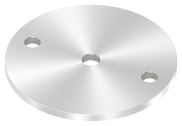 Ankerplatte Ø 120 x 6 mm mit Zentrierbohrung- Ø 12-5 mm V2A-11-2223R.4