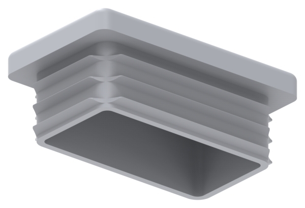 Kunststoffkappe fuer Rechteckrohr 50x30mm-88-11179-50X30-3.G