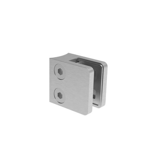 Glasklemme Edelstahl AISI 304 fuer Glas 4-6-8 mm Pfosten D 42-4 mm Schliff Modell 29-89-11A2900042-A.4