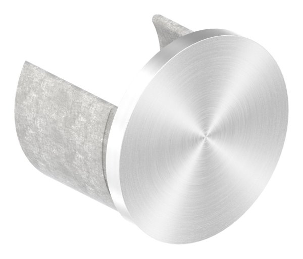 Endkappe | flache Ausführung | für Nutrohr Ø 42,4 mm | V4A