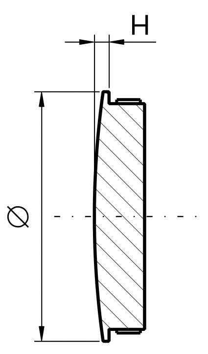 Rohrstopfen leicht gewoelbt  fuer Rundrohr- Ø 42-4x2-0 mm V2A-11-5027-A.4