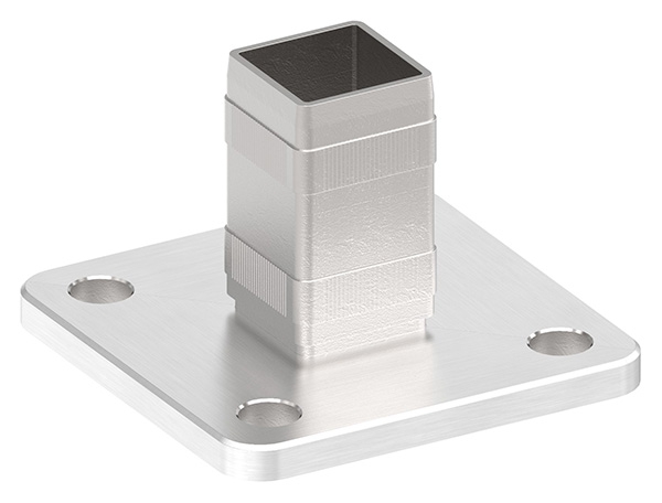 Wand- und Bodenanker mit Rändelung für Rohr 40x40 mm
