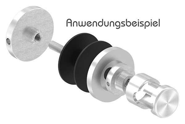 BRENK-fix® Ober- und Unterteil Ø 52mm zu Glas-Halter- ALU-88-11BR-OT52.ALU