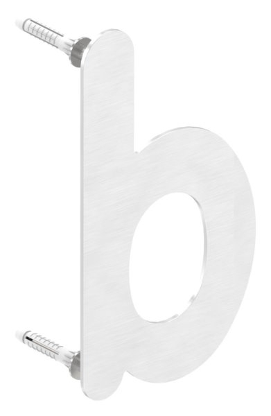 Buchstabe b | klein | Maße: 110 mm x 155 mm | V2A