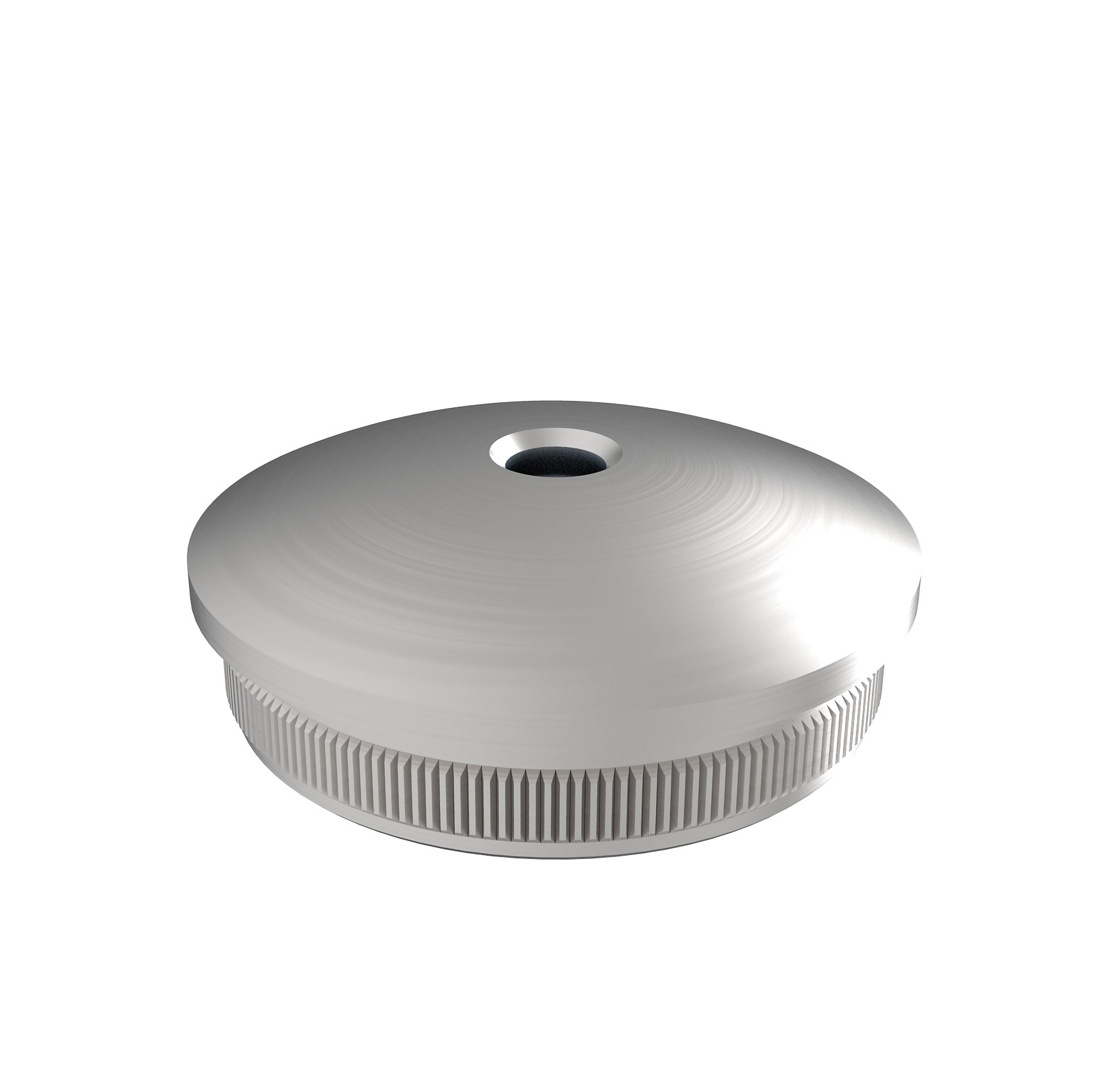 Rohrstopfen | leicht gewölbt | mit Gewinde: M8 | für Rundrohr: Ø 42,4x2,0 mm | V2A