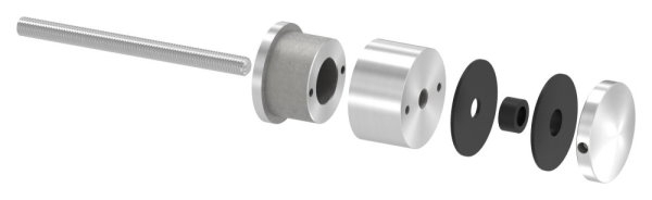 Glaspunkthalter Ø 52 mm- V2A- Anschluss- Flach- mit AbP-10-5211.4