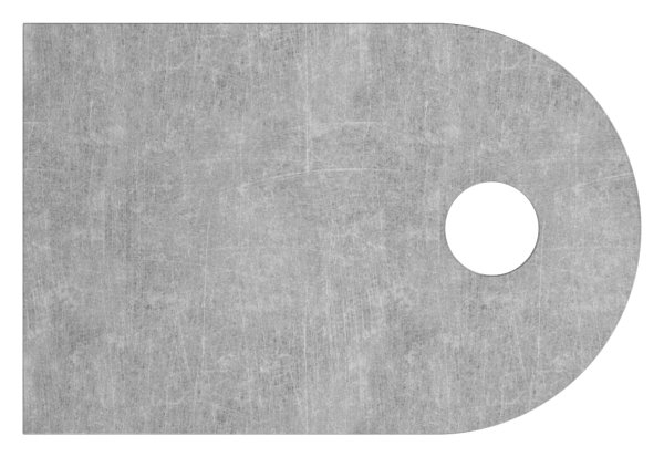 Anschweißlasche 60 x 40 x 6mm mit Rundloch 9mm