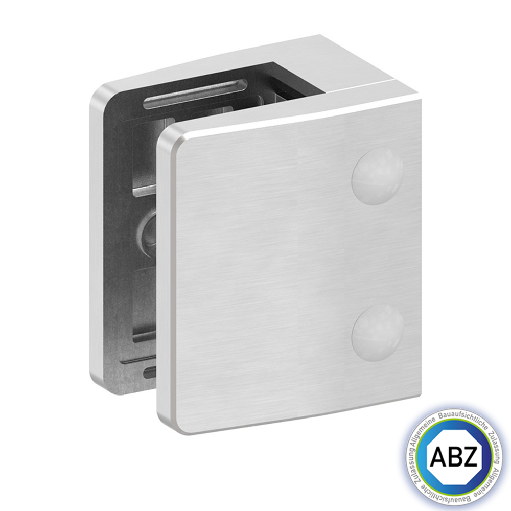 Glasklemme - mit ABZ Zulassung - Masse- 60x70x45 mm - verschiedene Anschluesse - V2A - V4A - Zink-GLASKLEMME-F-39-48-4.18
