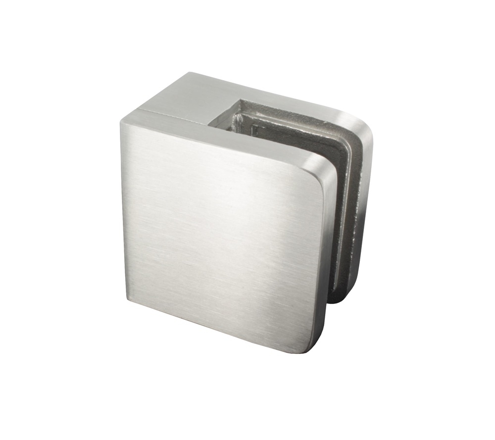 Glasklemme 45x45x27 mm Flach | gerade, für 10,76 mm VSG Glas