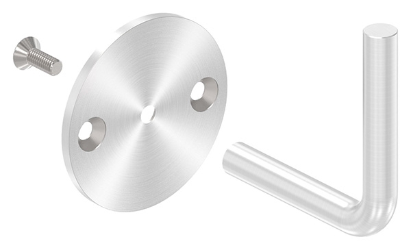 Handlaufhalter V2A mit Ronde 70x4 mm zum Anschweißen