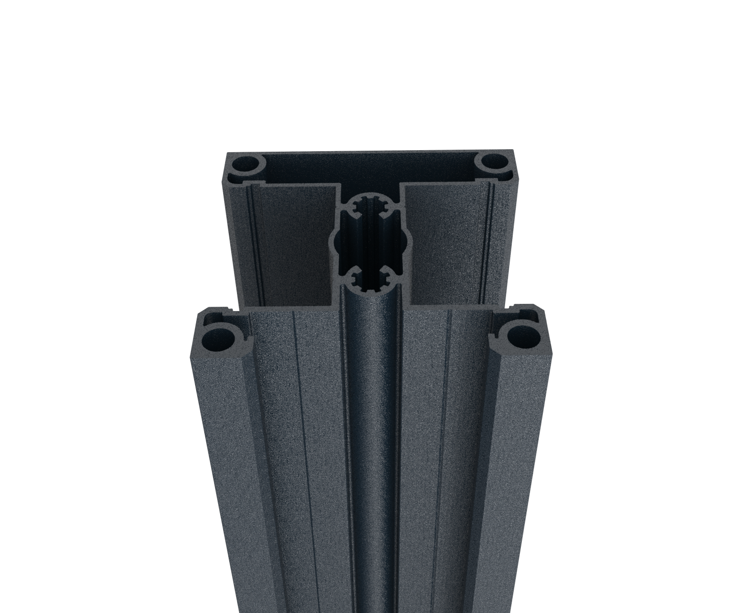 Zaunpfosten Aluminium 70x70 mm 1-85 m Anthrazit RAL 7016 fuer 40 mm Fuellungen-89.FGFP70X701850R7016