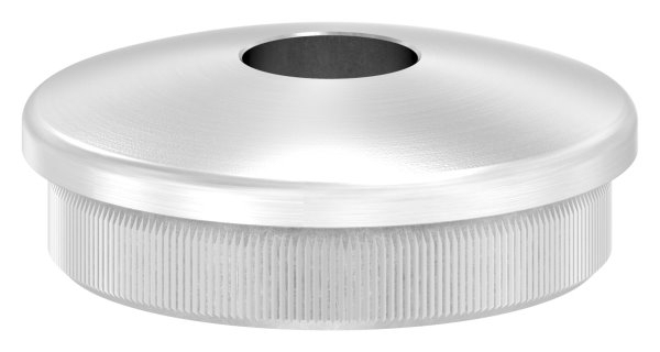 Rohrstopfen für Ø 42,4x2,0 mm leicht gewölbt zum Einschlagen mit Bohrung 12,1 mm | V2A