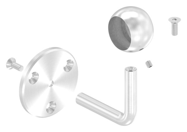 Handlaufhalter mit Kugelring für Rundrohr Ø 33,7 mm V2A