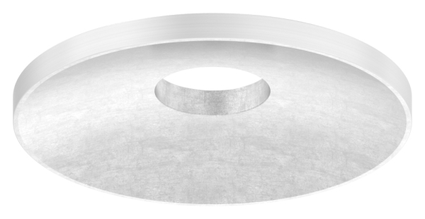 gewölbte Schale, Ø 42,4mm, mit Bohrung, V2A