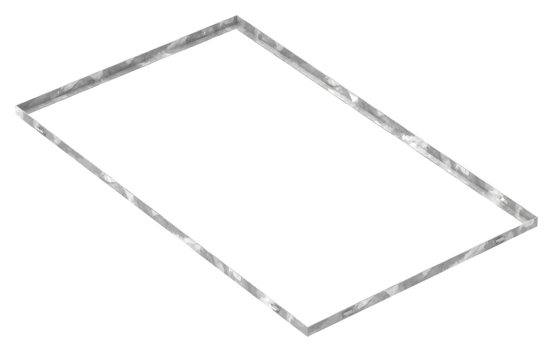 Zarge | Maße: 600x1000x23 mm | für Rosthöhe 20 mm | aus S235JR (St37-2), bandverzinkt