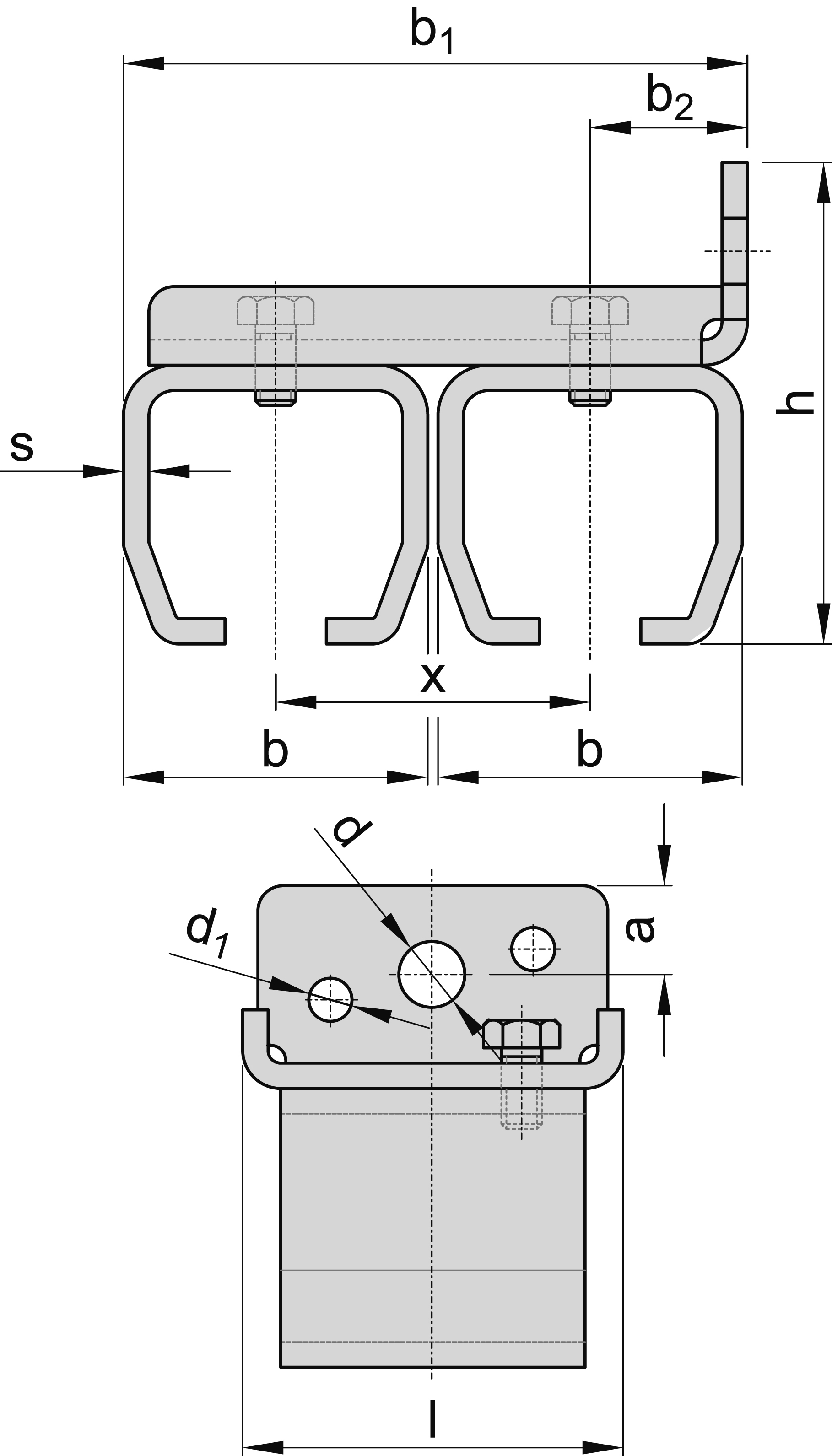 Doppelwandbefestigung Groesse 3- Muffen mit-ohne Abstand MEA 10333025-60-0046.7