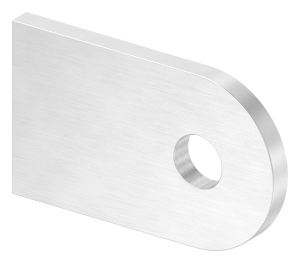 Anschweißlasche 50x30x4 mm mit Rundloch: Ø 9 mm V2A