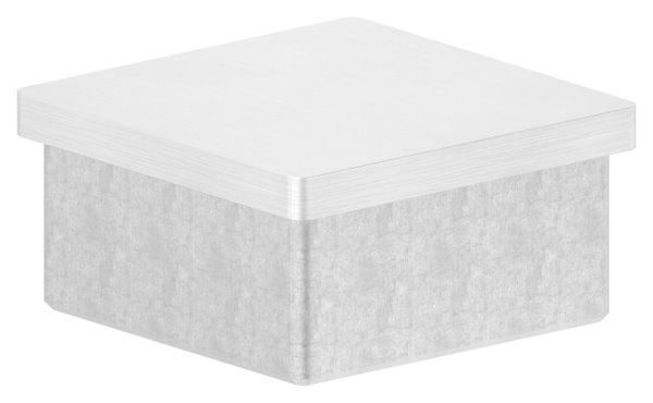 Endkappe fuer Rohr 50x50x2-0 mm zum Kleben V4A-11-2405.1