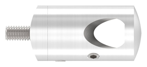 Querstabhalter V4A Edelstahl – 90° Außenecke für Anschluss 42,4 mm passend für Rundstäbe 12 mm inkl. Maden- & Befestigungsschrauben