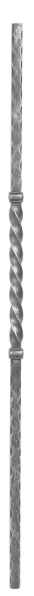 Anfangsstab - Laenge- 1100 mm - Material- 20x20 mm - Stahl S235JR- roh-30-1009.8