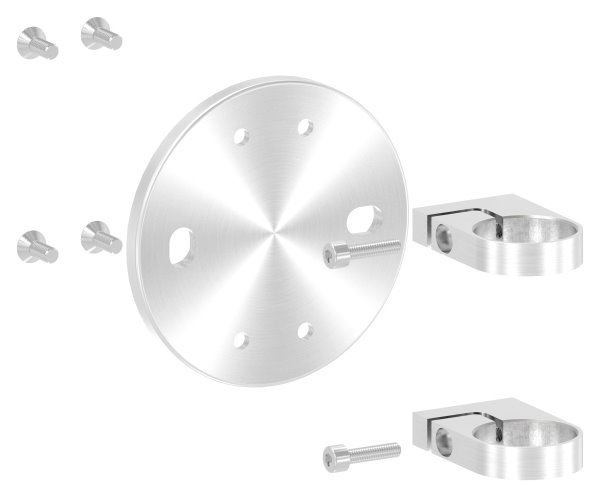 Wandbesfestigung Ø 150 mm fuer Gelaenderpfosten Ø 48-3 mm - V2A-11-3067.4