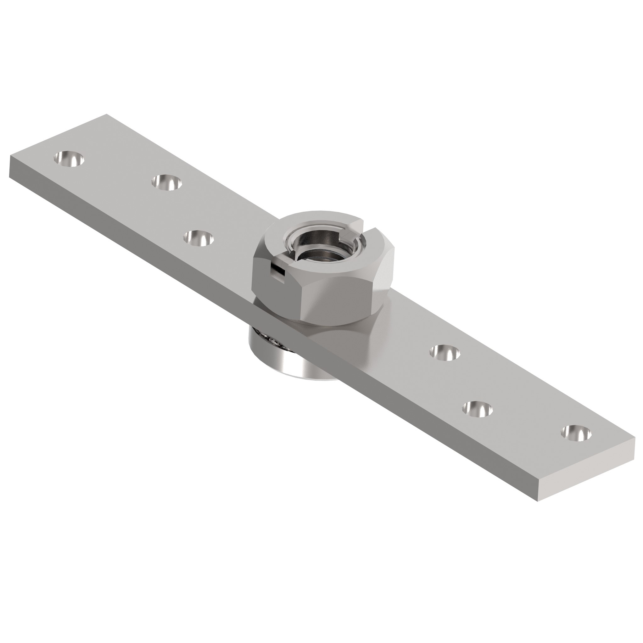 Anschraubplatte Stahl verzinkt 150 x 40 x 10 mm fuer M20 Gelenk-89-11H48M20-A.4