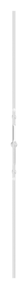 Zierstab Edelstahl V2A Ø 12 mm H- 1000 mm doppelt geschliffen Korn 240-88-1156141-240.D