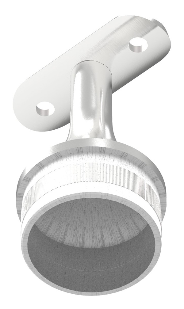 Stütze mit Halteplatte für Rundrohr Ø 42,4 mm + Stopfen für 48,3x2,0 mm V2A