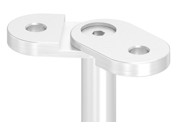 Handlaufanschlussplatte Edelstahl V2A 63 x 25 x 4 mm verstellbar flach-88-1160180-240.V