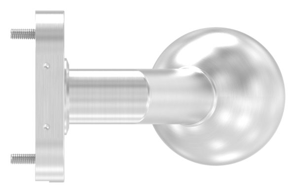 V2A Türdrücker gekröpft mit Kugel Ø 50 mm feststeh