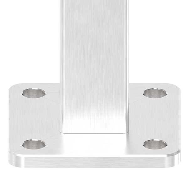 Wand- und Bodenanker mit Rändelung für Rohr 40x40 mm