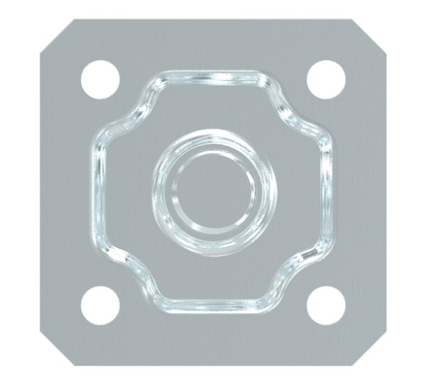 Torband M24 | verstellbar | mit Befestigungsplatte | Stahl (Roh) S235JR