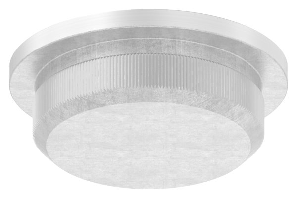 Stopfen leicht gewölbt V2A Vollmaterial für Ø 21,3x2,0 mm - dünne Ausführung
