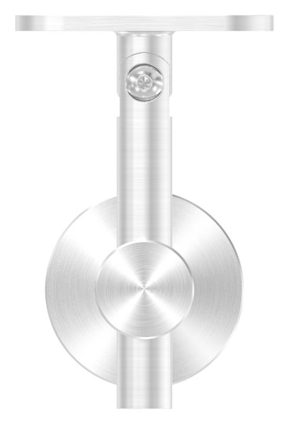Handlaufhalter höhenverstellbar mit Halteplatte für flachen Anschluss V2A
