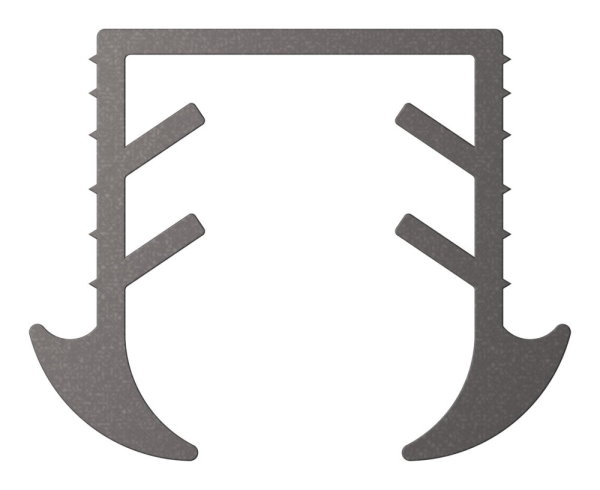 Gummieinlage - fuer Glas- 11-52-13-52 mm - fuer Nut- 24x24 mm - Laenge- 3000 mm - Kautschuk-12-2051.0