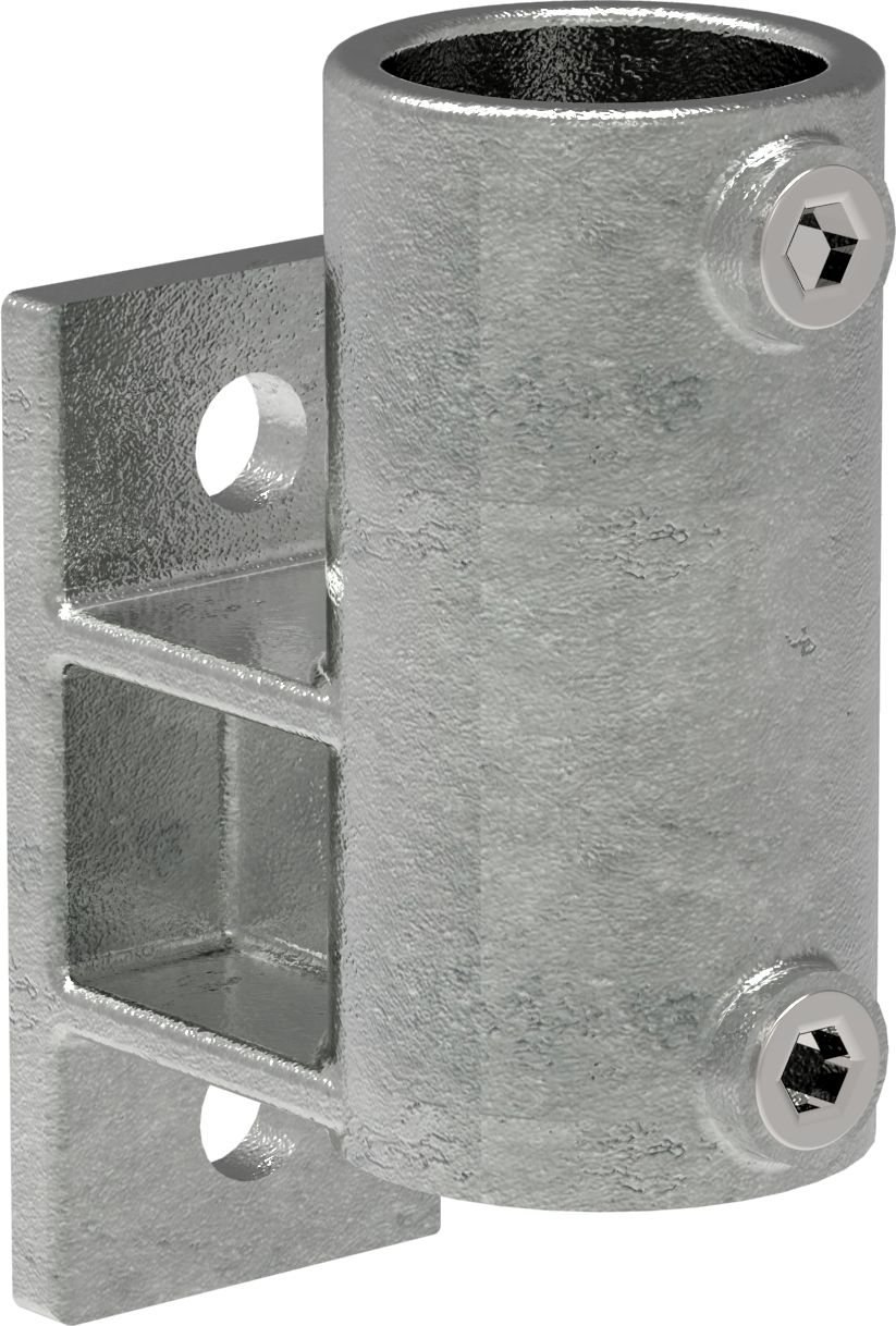 Rohrverbinder | Wandhalter Platte vertikal | 144C42 | 42,4 mm | 1 1/4" | Temperguss u. Elektrogalvanisiert