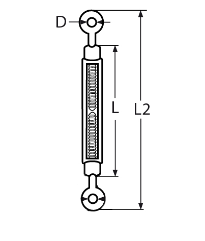 Spannschloss Laenge- 90 – 440 mm V4A- Verkauf in VPE-66-64-411.82464A