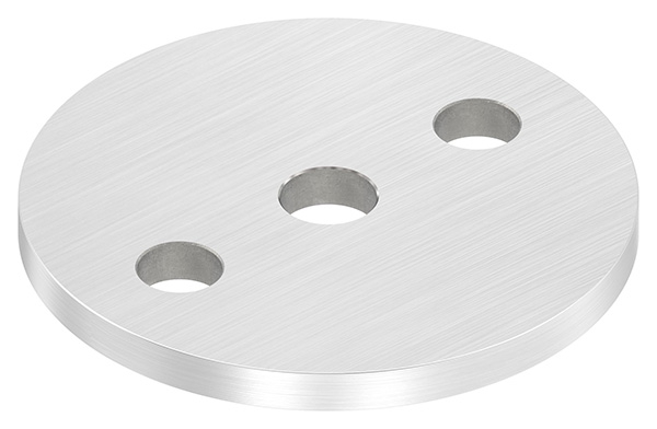 Ankerplatte | Ø 80 x 6 mm | mit Zentrierbohrung: Ø 12,5 mm | V2A