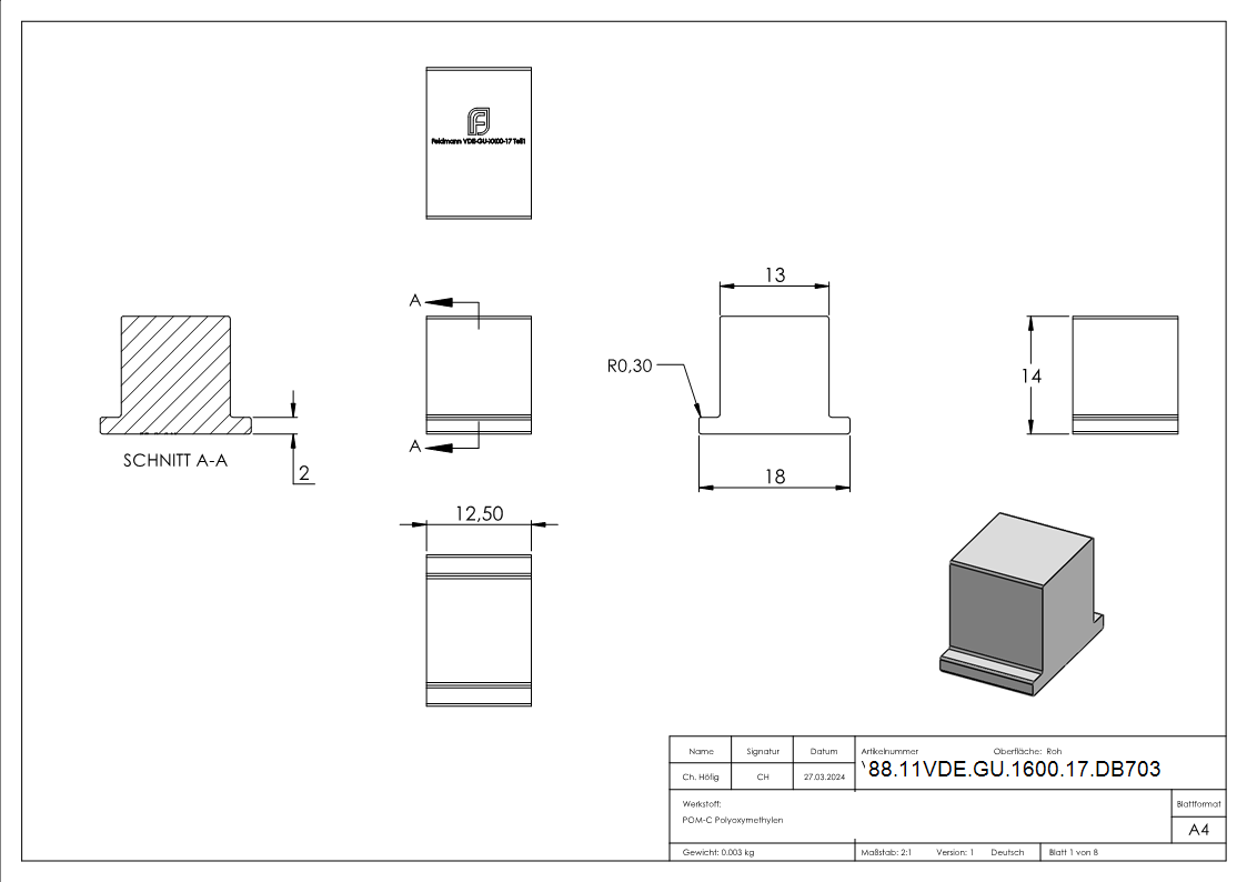 Montage-Set Glas 17-52mm eleganza canopy- fuer L- 1-605m-88-11VDE-GU-1600-17.DB703