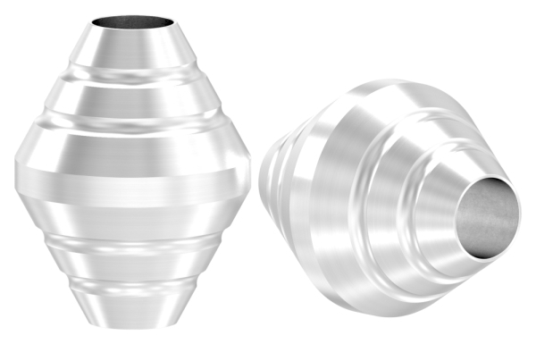 Zierhuelse Edelstahl V2A fuer Rund Ø 12-0 mm geschliffen Korn 240 zum Einkleben-88-1150463.240