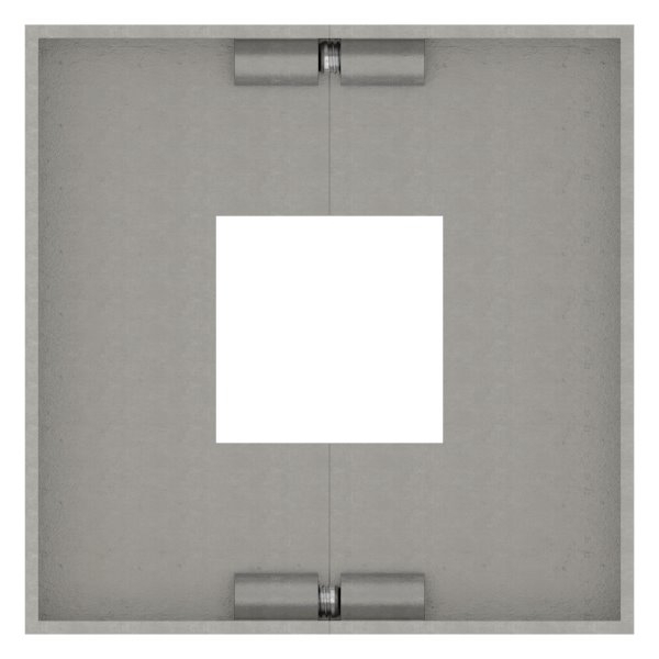Abdeckrosette zweiteilig 109x109x25 mm für Vierkantrohr: 40x40 mm V4A