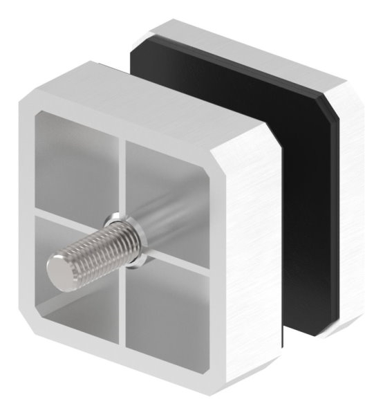 Glaspunkthalter Edelstahl V2A 63 x 63 mm flach fuer Glas 8-0–21-52 mm-88-1160198.240