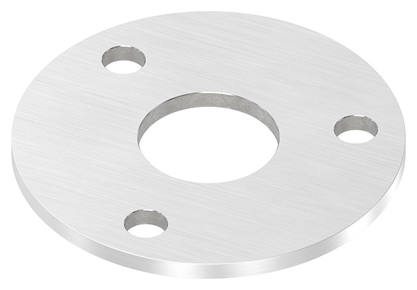 Ankerplatte Ø 120 x 6mm, mit Längsschliff, V4A