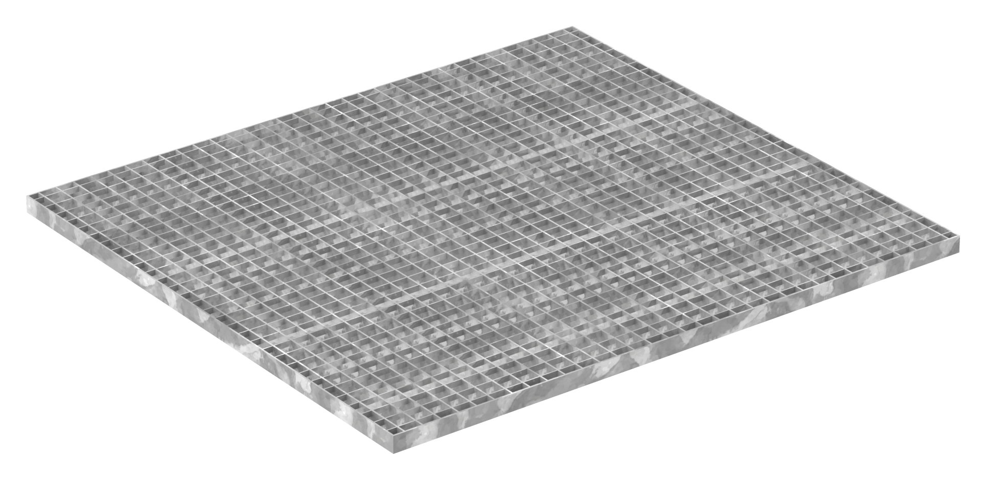 Industrie-Gitterrost | Maße: 1000x1100 mm; 30/30 mm; 30/3 mm | S235JR (St37-2), im Vollbad feuerverzinkt