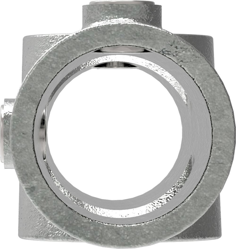 Rohrverbinder Kreuzstueck 30-45° Ø 42-4 mm -1 1-4- - Temperguss verzinkt - 126C42-126C42