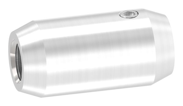 Verbinder 18mm mit Gewinde M10 und Bohrung 12mm