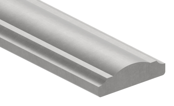 Handlauf | Halbrund | Länge: 3000 mm | Material: 50x14 mm | Stahl (Roh) S235JR